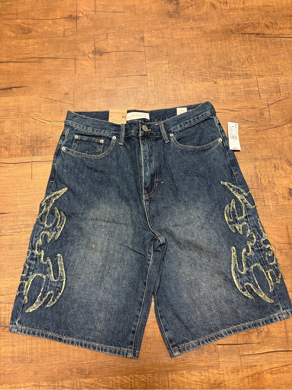 Pacsun Men's Denim Shorts with Side Appliqué